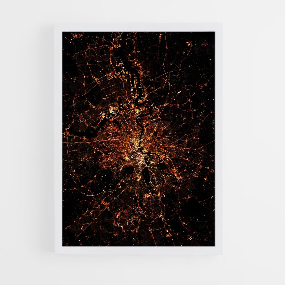 Poster Lumières de la Terre – affiche Astronomie (vue 3)